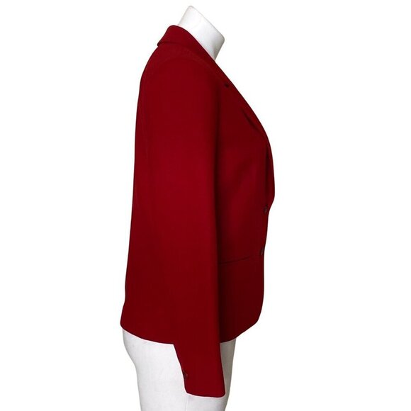 Pendleton Vintage Red 100% Virgin Wool Blazer, Long Sleeves Women's Size 12 - Picture 4 of 10
